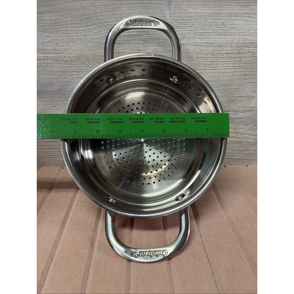 Cuisinart Steamer Basket Insert Pot Stainless Steel w Handles 7116-18S (e2)